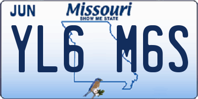 MO license plate YL6M6S