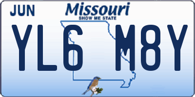 MO license plate YL6M8Y