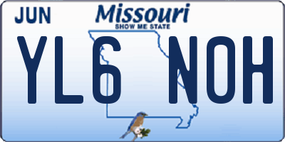 MO license plate YL6N0H