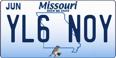 MO license plate YL6N0Y