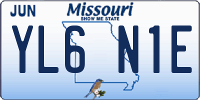 MO license plate YL6N1E