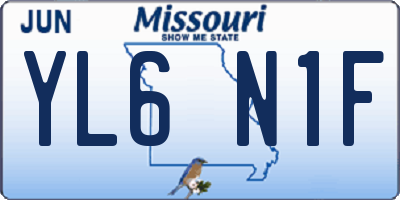 MO license plate YL6N1F