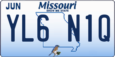 MO license plate YL6N1Q