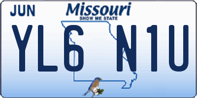 MO license plate YL6N1U