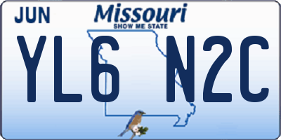 MO license plate YL6N2C