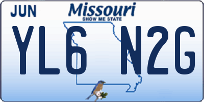 MO license plate YL6N2G