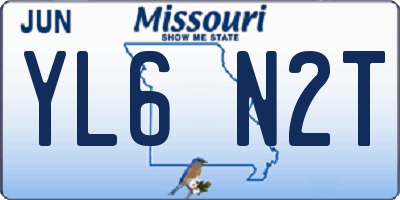 MO license plate YL6N2T