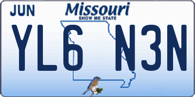 MO license plate YL6N3N