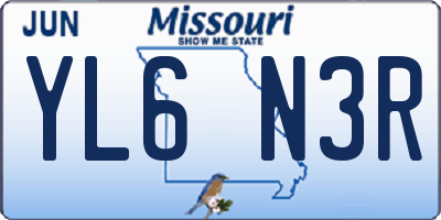 MO license plate YL6N3R