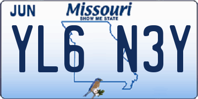 MO license plate YL6N3Y