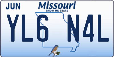 MO license plate YL6N4L