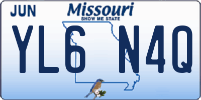 MO license plate YL6N4Q