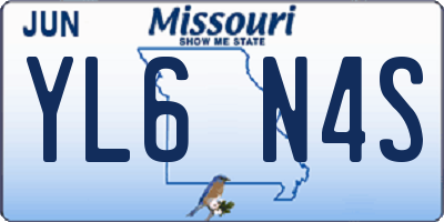 MO license plate YL6N4S