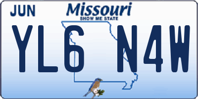 MO license plate YL6N4W