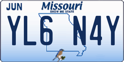 MO license plate YL6N4Y