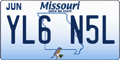MO license plate YL6N5L