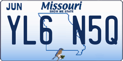 MO license plate YL6N5Q