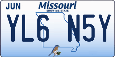 MO license plate YL6N5Y
