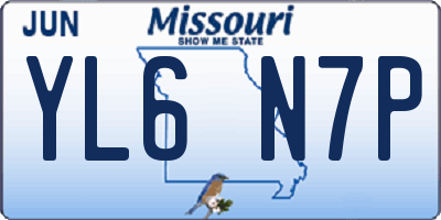 MO license plate YL6N7P