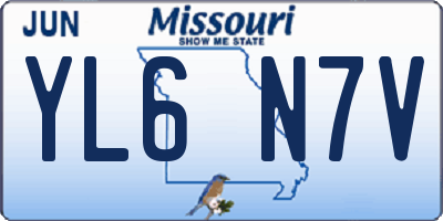 MO license plate YL6N7V