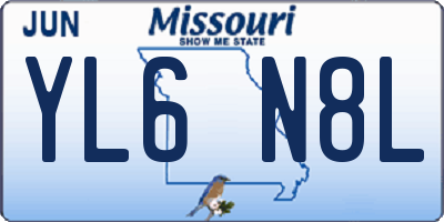 MO license plate YL6N8L