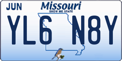 MO license plate YL6N8Y