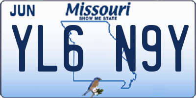 MO license plate YL6N9Y