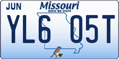 MO license plate YL6O5T
