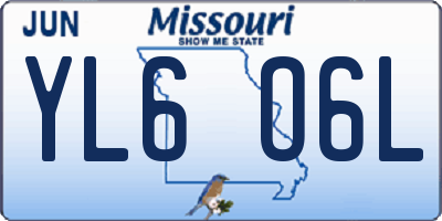 MO license plate YL6O6L
