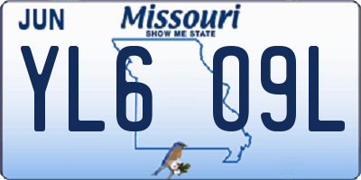MO license plate YL6O9L