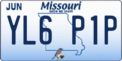 MO license plate YL6P1P