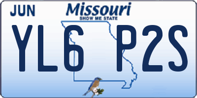 MO license plate YL6P2S