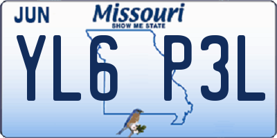 MO license plate YL6P3L
