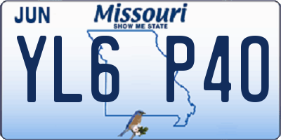 MO license plate YL6P4O