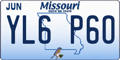 MO license plate YL6P6O