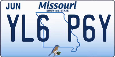 MO license plate YL6P6Y
