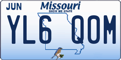 MO license plate YL6Q0M