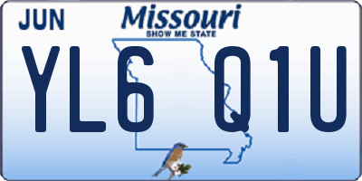 MO license plate YL6Q1U