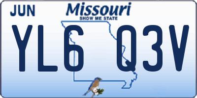 MO license plate YL6Q3V