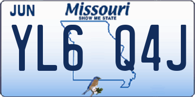 MO license plate YL6Q4J