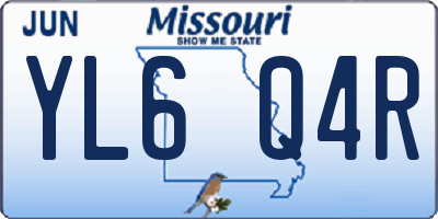 MO license plate YL6Q4R