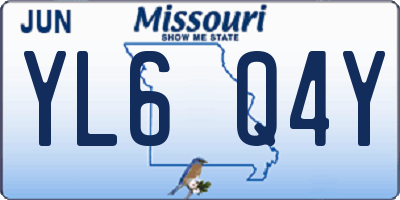 MO license plate YL6Q4Y