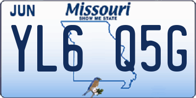 MO license plate YL6Q5G