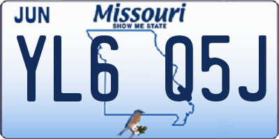 MO license plate YL6Q5J