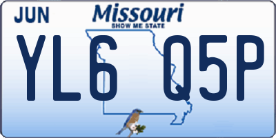 MO license plate YL6Q5P