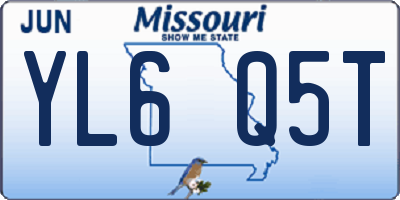 MO license plate YL6Q5T