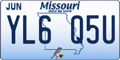 MO license plate YL6Q5U