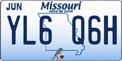 MO license plate YL6Q6H