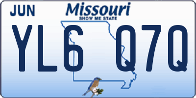 MO license plate YL6Q7Q