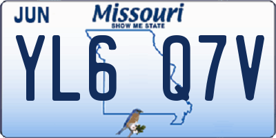 MO license plate YL6Q7V